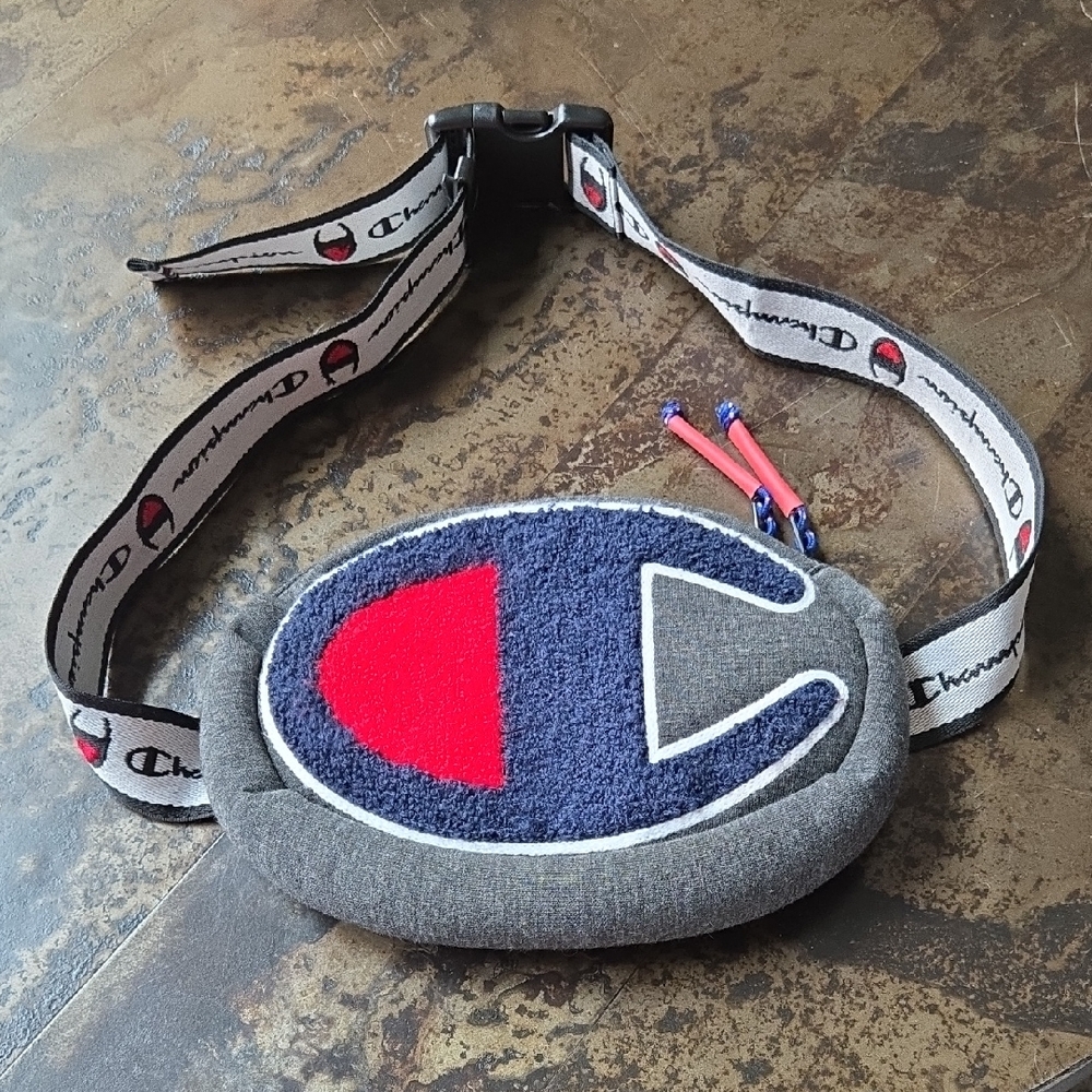 Champion Prime Belted Fanny Pack Waist Bag Gray Red White Blue Crossbody Bag